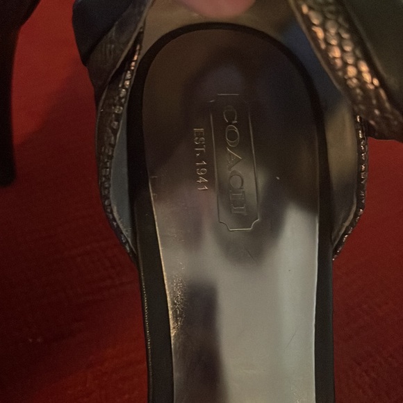 Coach size 8.5 black heels. - Picture 3 of 4